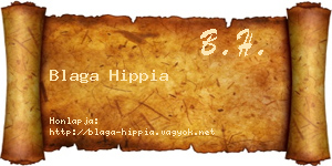 Blaga Hippia névjegykártya